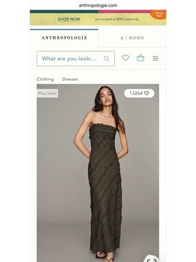 Anthropologie | Dresses | Anthropologie Mare Mare Midi Dress Green Strapless Trench Preppy Retro Sz Xl Nwt